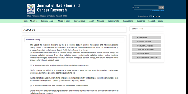Journal of Radiation and Cancer Research
