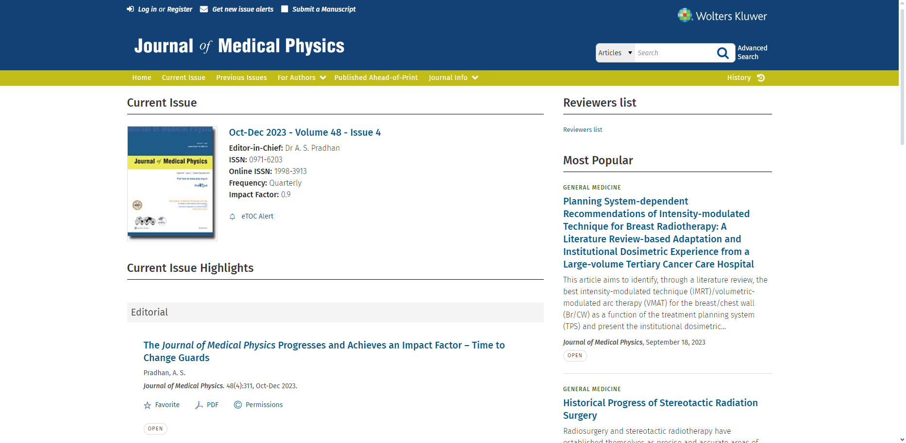 Journal of Medical Physics