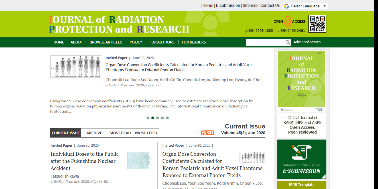 Journal of Radiation Protection and Research (JRPR) 
