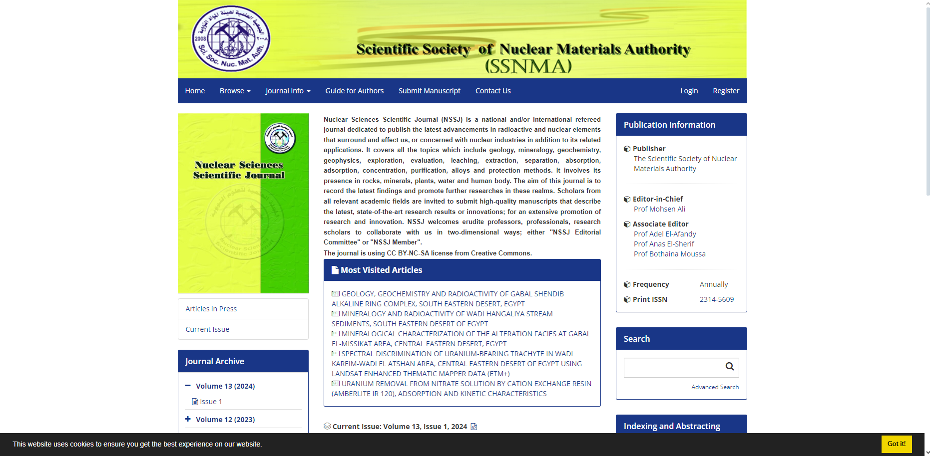Nuclear Sciences Scientific Journal  (NSJJ)
